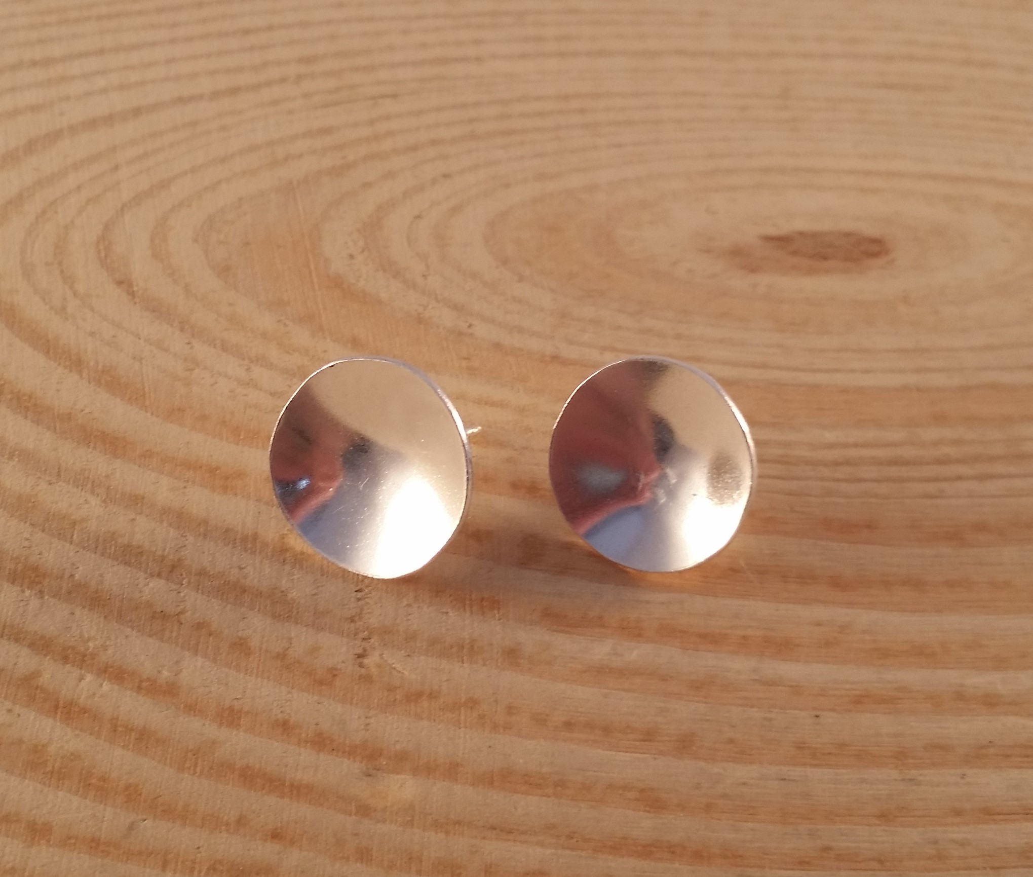 Sterling Silver Domed Stud Earrings