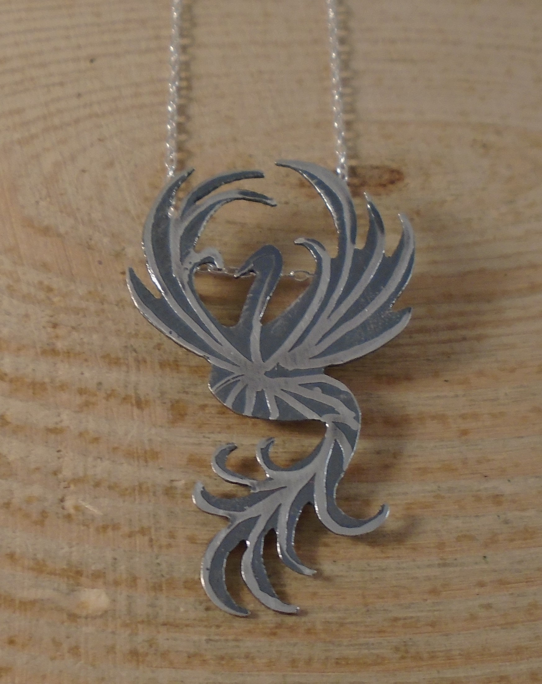Phoenix Necklace -Sterling Silver - Bird Pendant - Inspirational Gift -  TheBlissfulCo